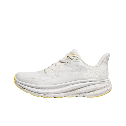 HOKA ONE ONE Clifton 9 Slip-resistant Abrasion-resistant Low-top Casual Running Shoes Women's White
