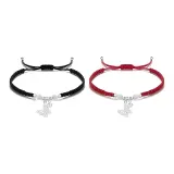 Бабочка, Колокольчик, Браслеты, Пара, Черный + Красный