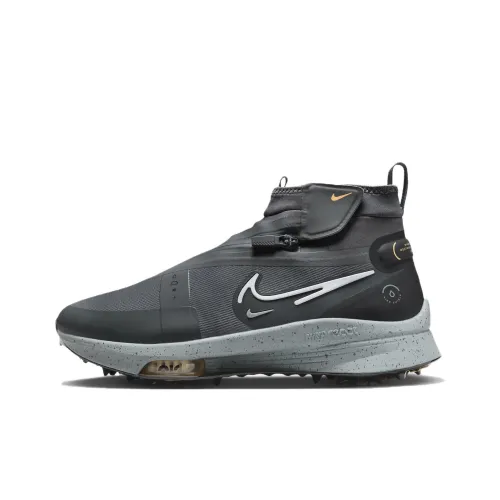 Nike Air Zoom Infinity Slip-Resistant High Top Golf Shoes Unisex Gray White Wide Fit Найк Эйр Зум Инфинити Антислип Высокий Топ Обувь для гольфа Унисекс Серый Белый Широкая Подошва