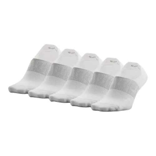 lululemon Power Stride Активный Grip Низкие носки Мужские 5 пар Белые