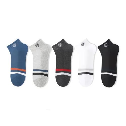 H YXIANG Низкие носки Мужские 5 пар многоцветные