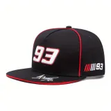 Рекомендуемый размер 93 Racer-Черный Плоские поля Шляпа