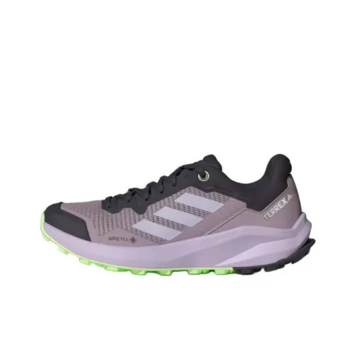 adidas Terrex Trail Rider Slip Resistant Abrasion Resistant Low Top Trail Беговые кроссовки Женские Серый Фиолетовый
