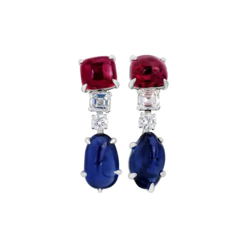 BVLGARI Латунь Нижняя Заколка Серьги On Женские Серебряные