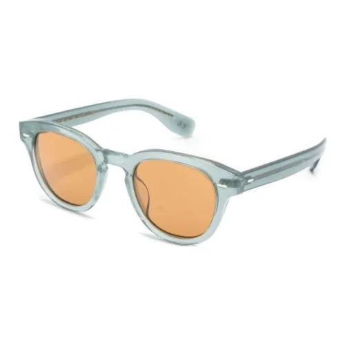 Oliver Peoples Ацетат Квадратные Солнцезащитные Очки Женские Синие