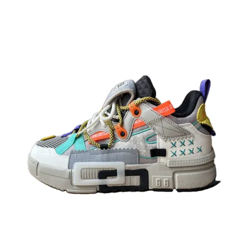 Erke Низкие кроссовки для скейтбординга Мужские Туманный серый Фея Фруктовый зеленый