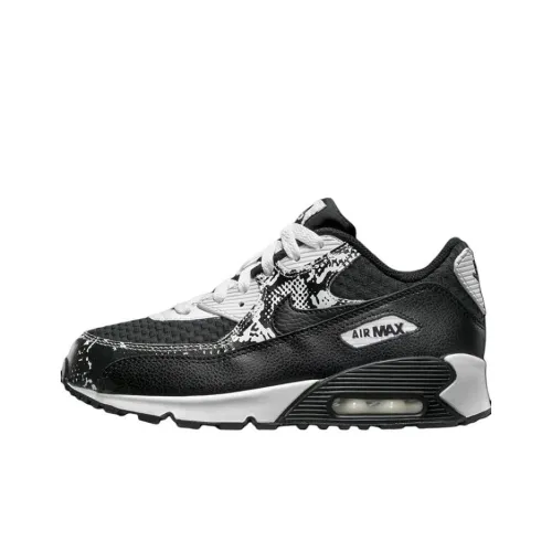 Nike Air Max 90 Амортизация Износостойкие Низкие Кроссовки для Бега Мужские Черные