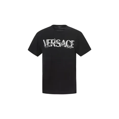 VERSACE Мужские черные T-рубашки