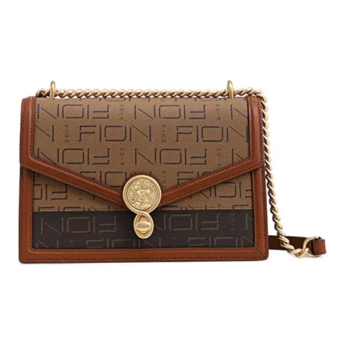 FION PVC Сумка через плечо Женская Сумка на плечо Маленькая Женская Кофейная и Карамельная Кофейная и Верблюжья