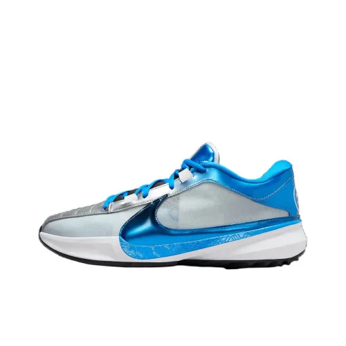 Nike Freak 5 Low Топ Баскетбольные Кроссовки Мужские Белые Синие