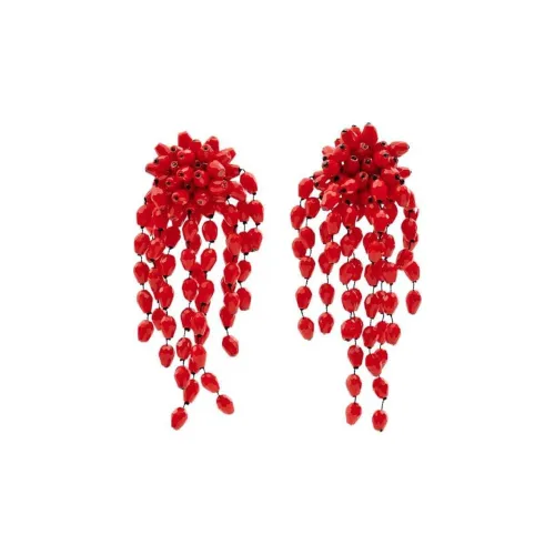 ISABEL MARANT Серьги из лата Женские Красные