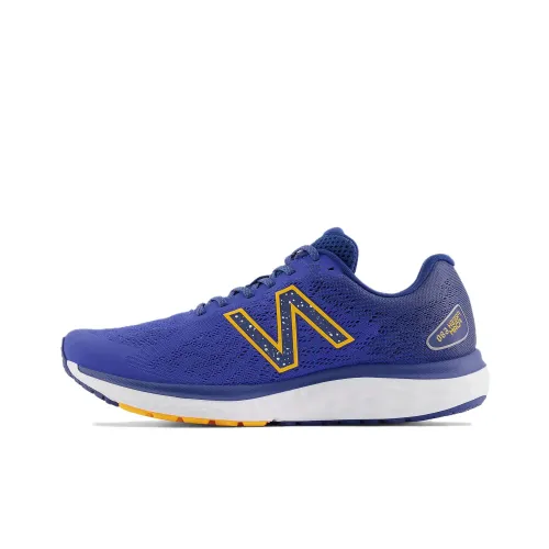 New Balance Fresh Foam 680v7 Low Топ Повседневные Беговые Кроссовки Мужские Морской Синий
