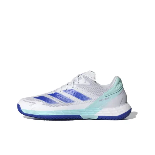 Adidas DEFIANT SPEED 2 Slip Устойчивый к истиранию Низкий Топ Теннисные Кроссовки Мужские Белый Синий Бирюзовый