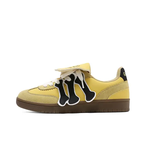 Q And Немецкие армейские кроссовки Low Top Винтажный желтый Унисекс