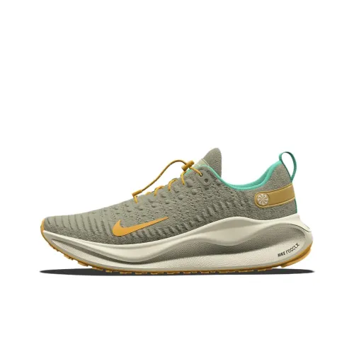Nike React Infinity Run Flyknit 4 Амортизация Износостойкий Низкий Топ Тренировочные Беговые Кроссовки Мужские Серый Оранжевый