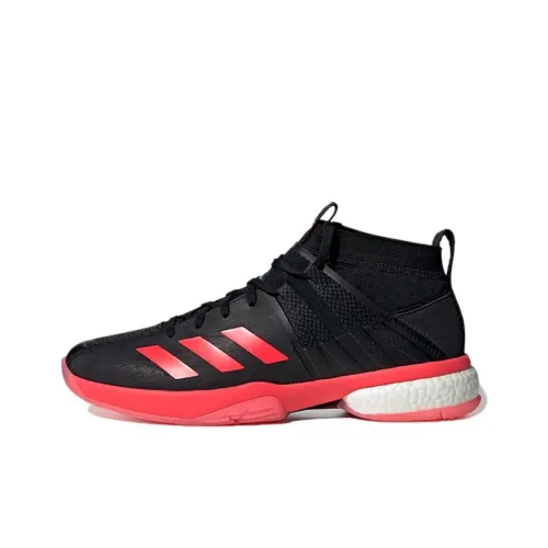 Adidas Wucht P8 Slip-Resistant Abrasion-Resistant MID Топ Бадминтон Обувь Мужская Черная Красная