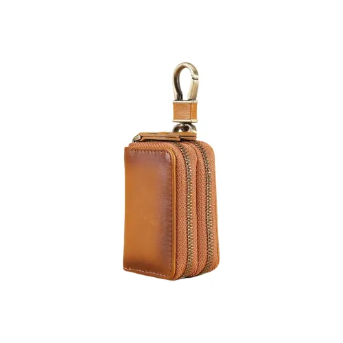 OUZIHUANG Коровья кожа Key Pouch Маленький Мужской Коричневый