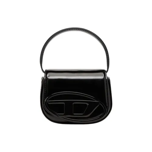 DIESEL Коровья кожа Портативная Сумка через плечо Сумка на плечо Мини Женская Черная