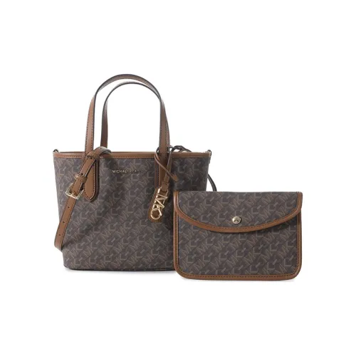 MICHAEL KORS Eliza Series Искусственная кожа Комбинированная сумка Тоут Сумка Женская Темно-коричневая