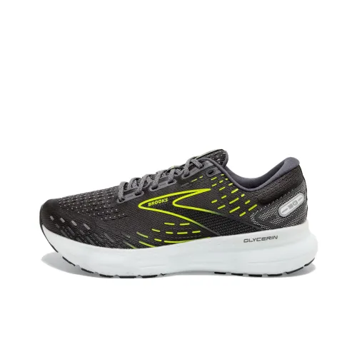 Brooks Glycerin 20 Амортизация Износостойкие Низкие Кроссовки для Бега Мужские Черные