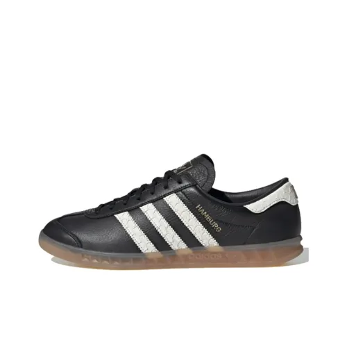 Adidas Originals Hamburg Slip-Resistant Low Top Скейтборд Кроссовки Унисекс Черный Белый