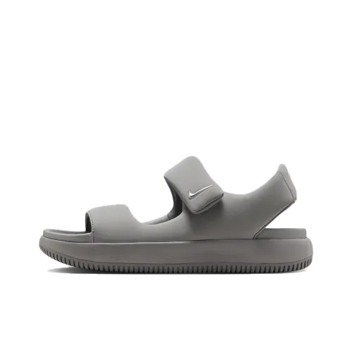 Nike Calm Пляжные сандалии Flat Белый/Плоская подошва Серебряный/Металл Серебряный Мужской