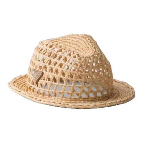 PRADA Ткани вязаные Металл Мягкий Шерстяной Шляпы Мужской Коричневый