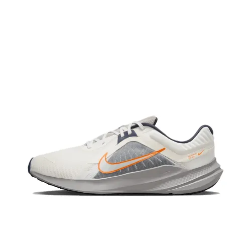 NIKE QUEST 5 Амортизаторы Slip-resistant Низкий Топ Повседневные Беговые кроссовки Мужские Светло-серый