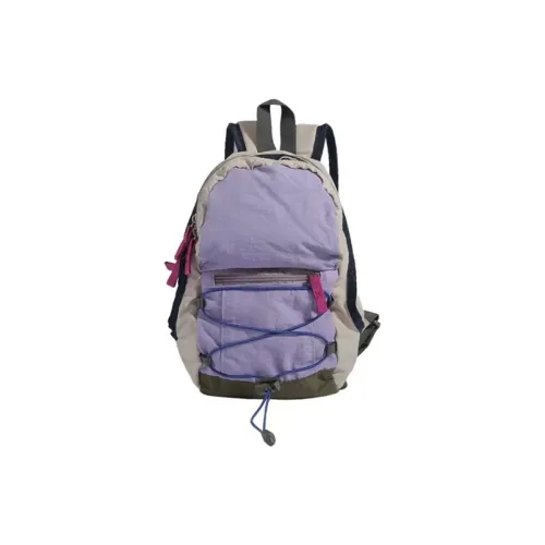 MOK Nylon Backpack Standard Unisex Ecru Purple Green MOK Нейлон Рюкзак Стандартный Унисекс Экрю Фиолетовый Зеленый