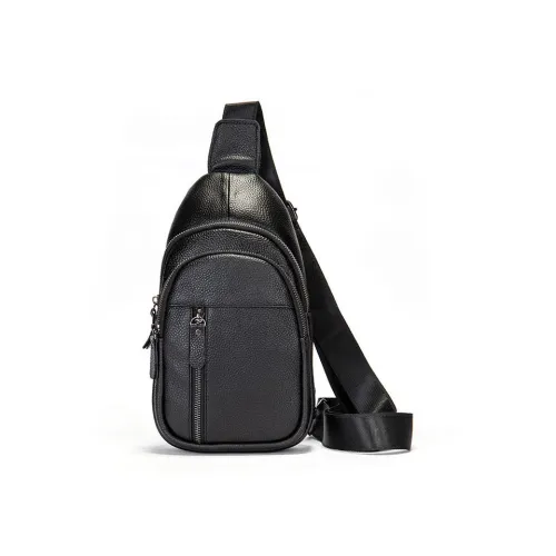 DOSRFINI Сумка через плечо из коровьей кожи стандартная мужская черная кофейная