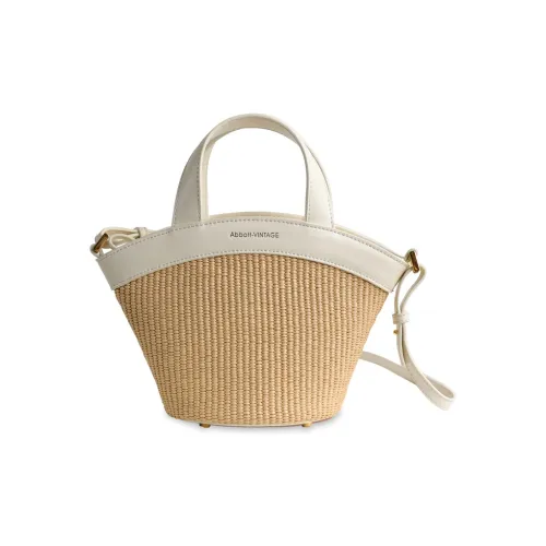 Abbott Винтаж Коровья кожа Сумка Сумка через плечо Женская Белая Коричневая