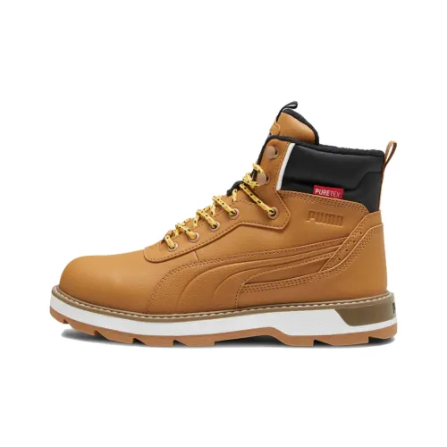 PUMA Desierto v3 Высокие Кроссовки для скейтбординга Мужские Коричневые