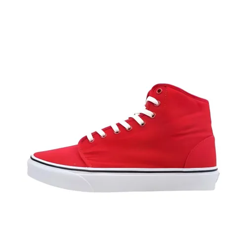 Vans 106 Hi Амортизация Износостойкие Высокие Кроссовки для скейтбординга Унисекс Красный