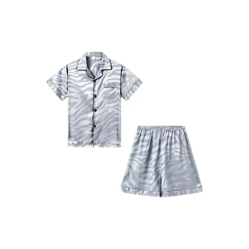 Сон Pajama Комплект Студенческое общежитие Домашний Модный и Универсальный Верхняя одежда Готовый Мужской Дымчато-серый