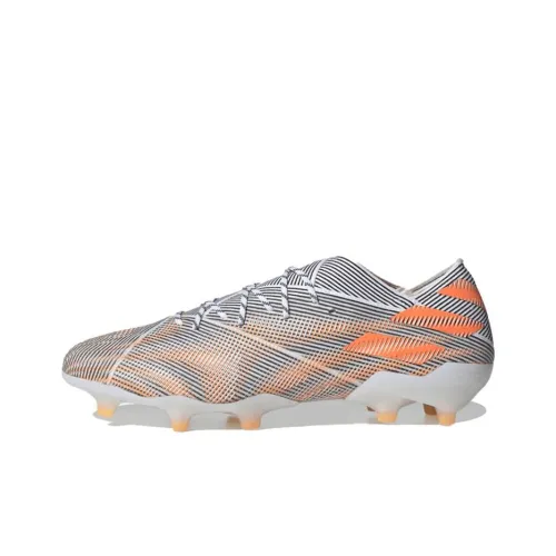 Adidas Nemeziz AG Искусственный газон FG Твердый грунт Устойчивый к истиранию Футбольные бутсы Мужские Черный Оранжевый