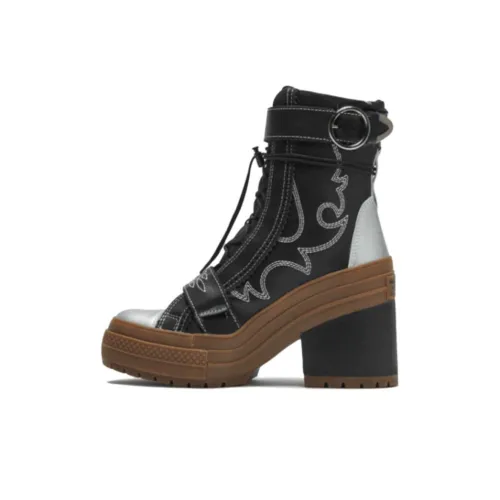 Converse Chuck Taylor All Star Gr 82 MID Топ Кеды Женские Серебристый Черный