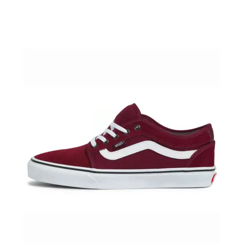 Vans Chukka Low Sidestripe Low Топ Скейтборд Кроссовки Унисекс Темно-красный