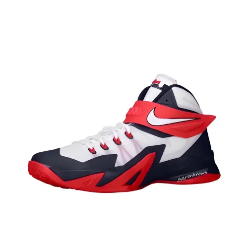 Nike Zoom Soldier 8 Устойчивый к истиранию MID Баскетбольные кроссовки Мужские Красный Черный Серый