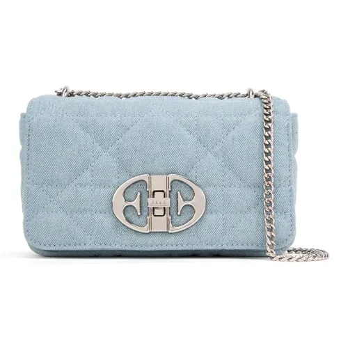 ELLE Сумка через плечо из ткани маленькая женская светло-синяя розовая черная