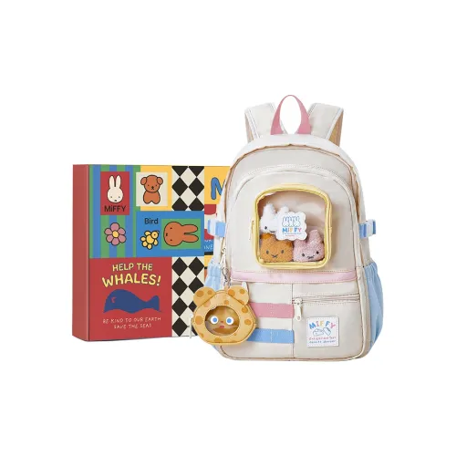 MIFFY Ткань Рюкзак Женский Белый Желтый