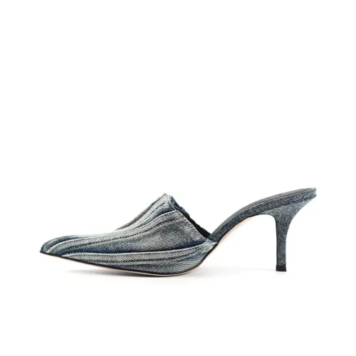 BLOCCO5 Вязаные ткани Шов Устойчивый к истиранию Домашние тапочки Женские Синий