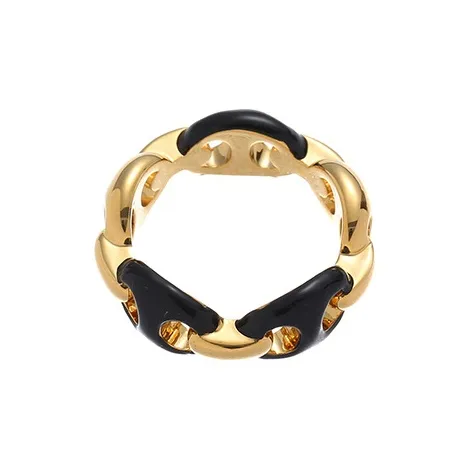 Kelanxi Сплав Кольца Женские Черный Золотой