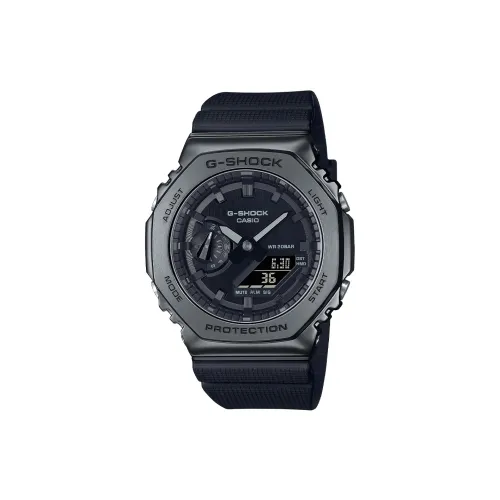 CASIO Кварцевый механизм Мужской Full Metal Коллекция Octagonal Часы 49,3мм*44,4мм*11,8мм Черный