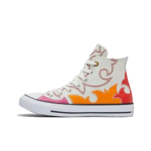 Converse Chuck Taylor All Star Wave Totem High Top Canvas Shoes Women's Orange Red Конверс Чук Тейлор Ол Стар Вэйв Тотем Хай Топ Кеды Женские Оранжевый Красный