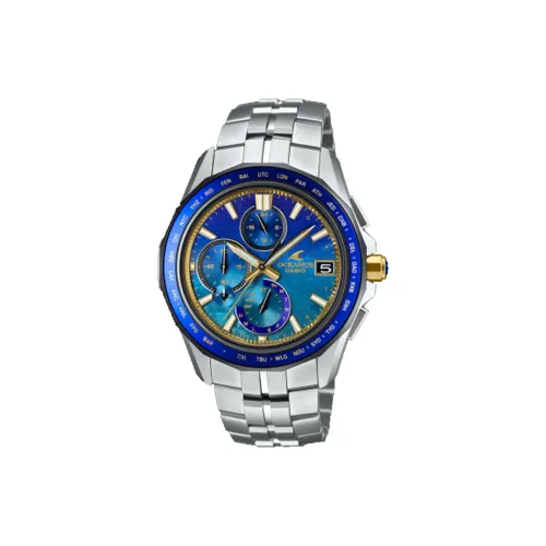 CASIO 50th Anniversary Commemoration Limited Edition Солнечный кварцевый механизм титановый сплав ремешок часы унисекс синий циферблат