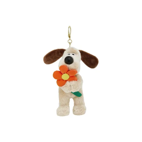 The Green Party Gromit. Wallace и Gromit Collection Обнимание Сердце Маленький цветок Позиционирование стиля Куклы Плюшевый Брелок 15 см Высота