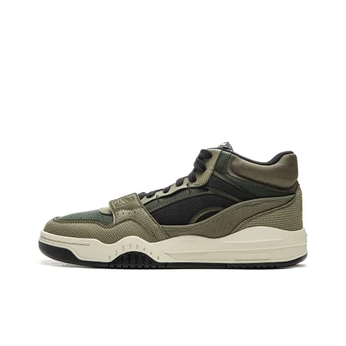 LINING Moonlight White HI Скейтборд Кроссовки MID Топ Зеленый Мужской