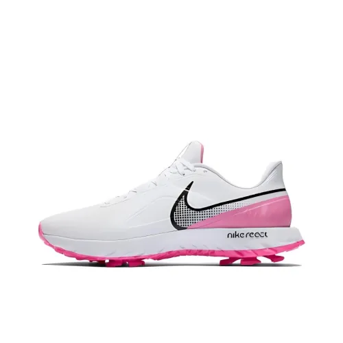 Nike Shock Absorbers Slip-Resistant Low Golf Shoes Unisex White Pink Найк Шок Абсорберз Антискользящие Низкие Обувь для гольфа Унисекс Белый Розовый