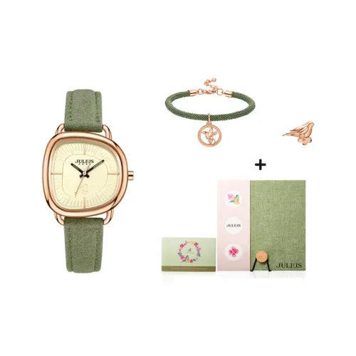 JULIUS JL Кварцевый механизм Женские часы 30MM*30MM*8mm Золотой
