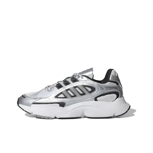 Adidas Originals Ozmillen Устойчивые к истиранию Низкие кеды Повседневная обувь для бега Унисекс Серебряный